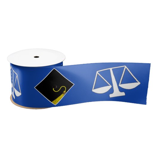 Law School Afstuderen Satin Ribbon Satijnen Lint (Spoel)
