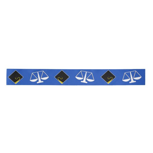Law School Afstuderen Satin Ribbon Satijnen Lint (Voorkant)