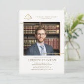 Law School Afstuderen Schaalt Gerechtigheid Foto M Kaart (Staand voorkant)