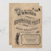  Law School Afstuderen Uitnodiging Retro (Voorkant / Achterkant)