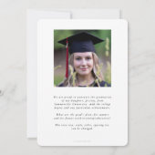 Law School Black Overlay 2 Photo Afstuderen Aankondiging (Achterkant)