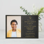 Law school class of 2023 graduation photo elegant  kaart (Staand voorkant)