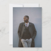 Law School Gold Script Photo Black Graduation  Kaart (Achterkant)