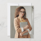 Law School Gold Script Photo Graduation Party Kaart (Achterkant)