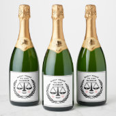 Law School Graduation Party Cadeau Mousserende Wij Sparkling Wijnetiket (Flessen)