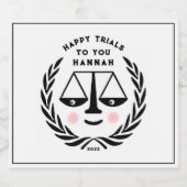 Law School Graduation Party Cadeau Mousserende Wij Sparkling Wijnetiket (Enkel label)