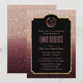 Law School Lawyer Afstuderen Roos Gold Ombre Kaart (Voorkant / Achterkant)