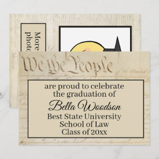 Law School Paralegal Graduation Announcement Photo Aankondiging