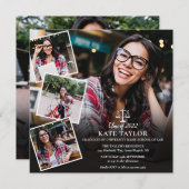 Law School Photo Collage Afstuderen Square Kaart (Voorkant / Achterkant)