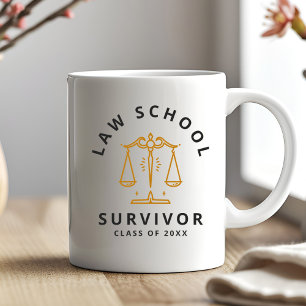 Law School Survivor Funny Afstuderen Koffiemok