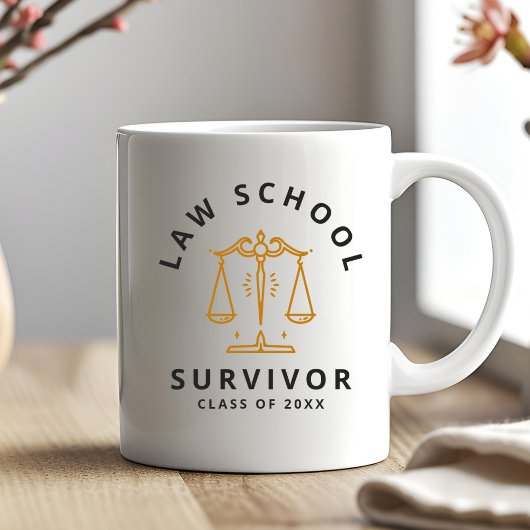 Law School Survivor Funny Afstuderen Koffiemok