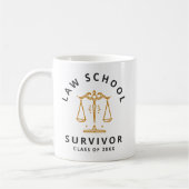Law School Survivor Funny Afstuderen Koffiemok (Links)