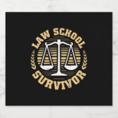 Law School Survivor Sparkling Wijnetiket (Enkel label)