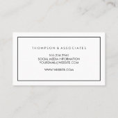 Law Seal Logo | Grijze weefselstructuur Visitekaartje (Achterkant)