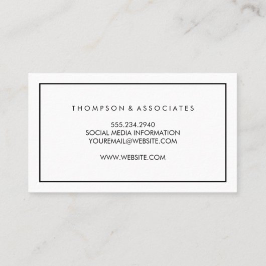 Law Seal Logo | Grijze weefselstructuur Visitekaartje (Achterkant)