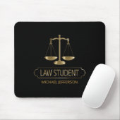 Law Student - Black en Gold Muismat (Met muis)