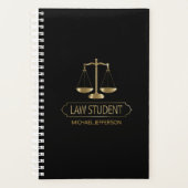 Law Student - Black en Gold Planner (Voorkant)