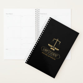 Law Student - Black en Gold Planner