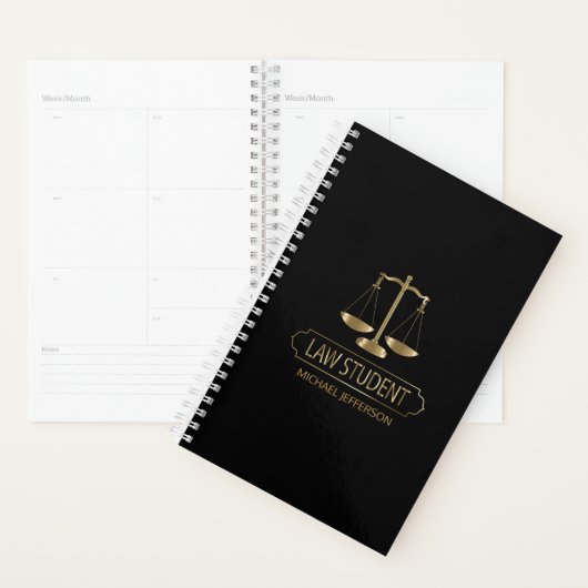 Law Student - Black en Gold Planner (Display)