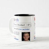 Law Student Funny Custom Beste Zoeken Cadeau Mok (Voorkant links)