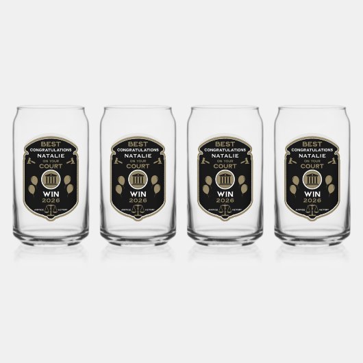 Law Victory Celebration Gift Blikvorm Glas (Voorkant)