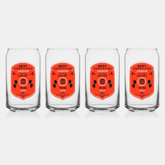 Law Victory Celebration Gift Blikvorm Glas (Voorkant)