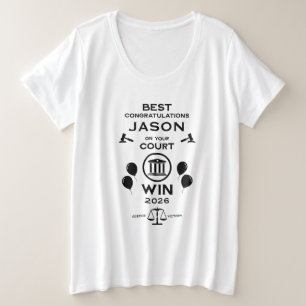 Law Victory Celebration Gift Grote Maat T-shirt