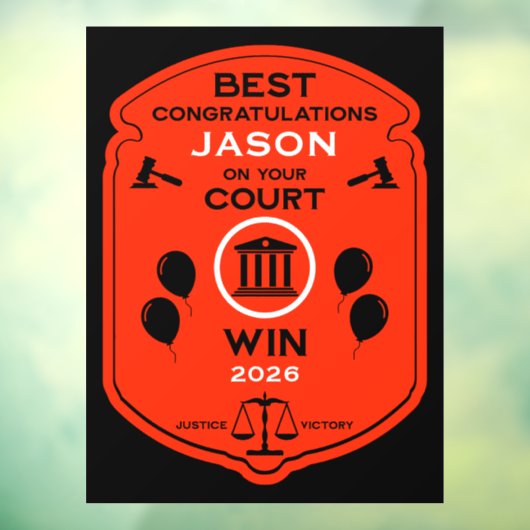 Law Victory Celebration Gift Raamsticker (Vel 3)