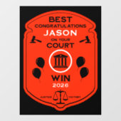 Law Victory Celebration Gift Raamsticker (Vel)