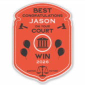 Law Victory Celebration Gift Sticker (Voorkant)