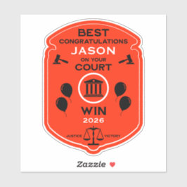 Law Victory Celebration Gift Sticker