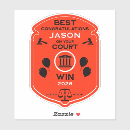 Law Victory Celebration Gift Sticker (Vel)