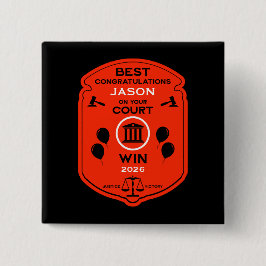 Law Victory Celebration Gift Vierkante Button 5,1 Cm