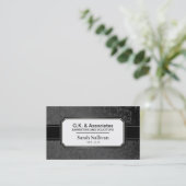 Law Visitekaartje - Black Stylish Lawyer Attorney (Staand voorkant)
