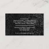 Law Visitekaartje - Black Stylish Lawyer Attorney (Achterkant)