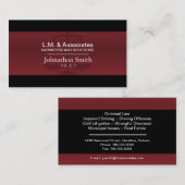Law Visitekaartje - Red & Black Lawyer Attorney (Voorkant / Achterkant)
