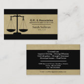 Law Visitekaartje - Simple Texture Lawyer Attorney (Voorkant / Achterkant)