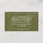 Law Visitekaartje - Simple Texture Lawyer Attorney (Achterkant)