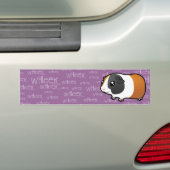Lawaaiige Cavia (glad haar) Bumpersticker (Op auto)