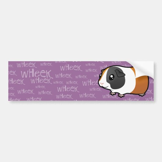 Lawaaiige Cavia (glad haar) Bumpersticker (Voorkant)