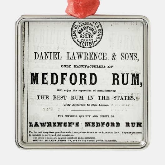 Lawerence's Medford Rum Metalen Ornament (Voorkant)
