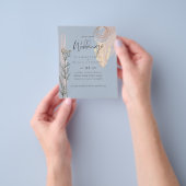 LAWEST PRICED Boho Dusty Blue Wedding Flyer (Hand)