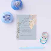 LAWEST PRICED Boho Dusty Blue Wedding Flyer (Enkel)