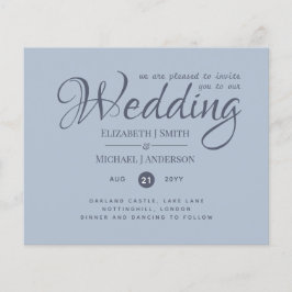 LAWEST PRICED Dusty Blue Wedding Flyer