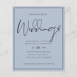 LAWEST PRICED Dusty Blue Wedding Flyer