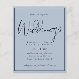 LAWEST PRICED Dusty Blue Wedding Flyer