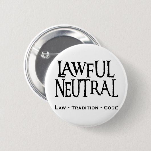 "Lawful Neutral" Ronde Button 5,7 Cm (Voorkant /achterkant)