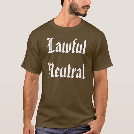 Lawful Neutral T-shirt (Voorkant)
