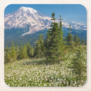 Lawinelelies en Mount Rainier Kartonnen Onderzetters