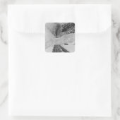 Lawinetrainbanen Vierkante Sticker (Tas)